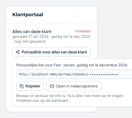 Delen met de klant