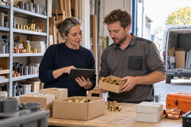 Inkoop in het magazijn met een tablet